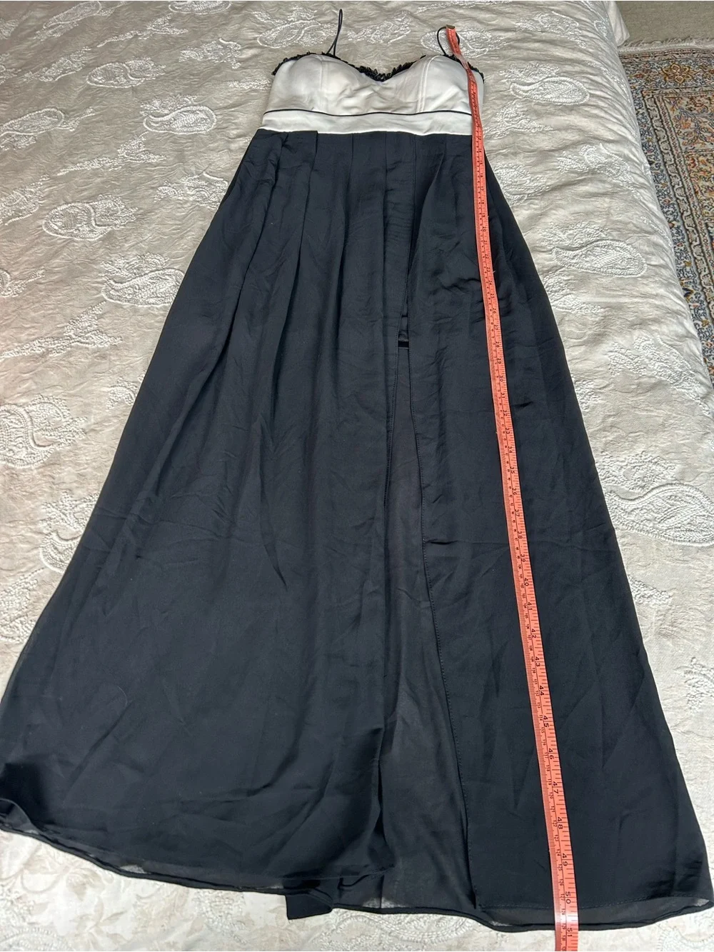 ✨DP Fashion Romantic B&W Layered Maxi Dress - Built-In Bra & Short skirt XS - Picture 13 of 15